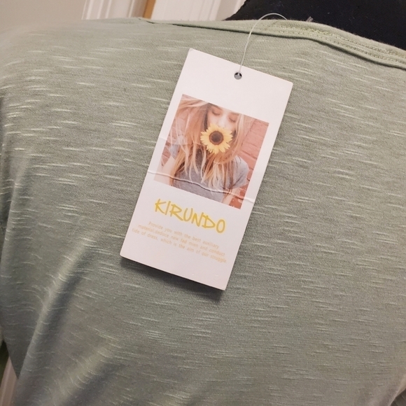 EUC Kirundo Sage Green Knit Dress Size Small - Picture 4 of 11